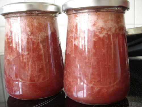Selbstgemachte Erdbeermarmelade