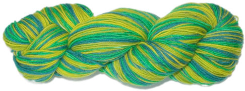 self-striping yarn hand-dyed
